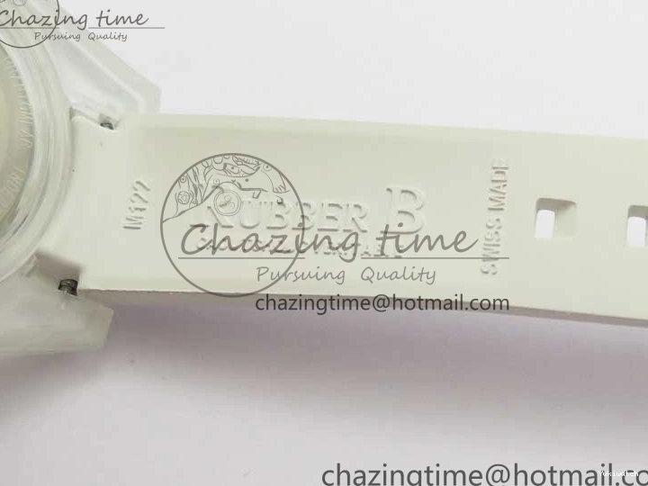 Dial Strap White Green Submariner on VR3135 3AF Transparent Best Phantomlab Edition Rubber 0217